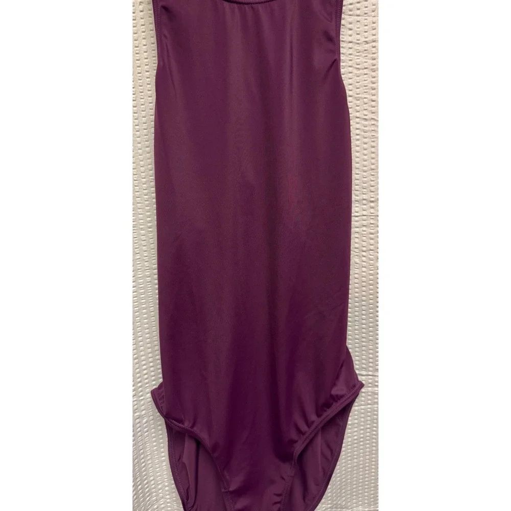 Balera Women's Athletic Racer Back One-Piece Purple Swimsuit SZ Large